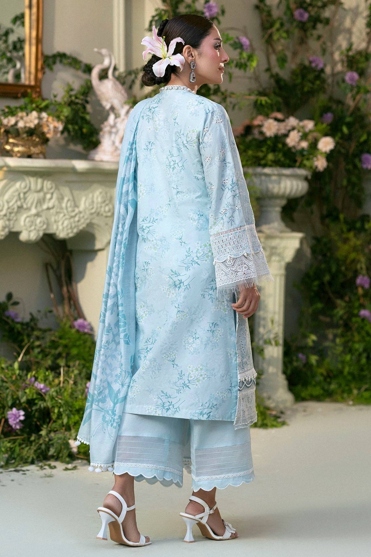 Motifz | Premium Lawn 25 | 5425-LAVENDER by Maria Faisal - Registered Vendor of : Motifz - type : Ladies Clothes - 100% original wedding dresses