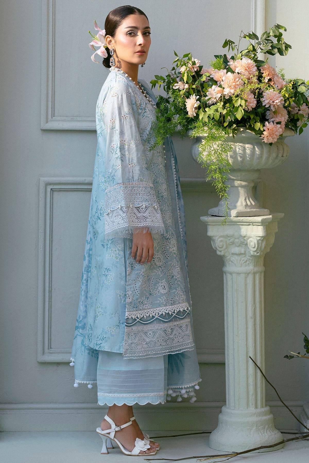 Motifz | Premium Lawn 25 | 5425-LAVENDER by Maria Faisal - Registered Vendor of : Motifz - type : Ladies Clothes - 100% original wedding dresses