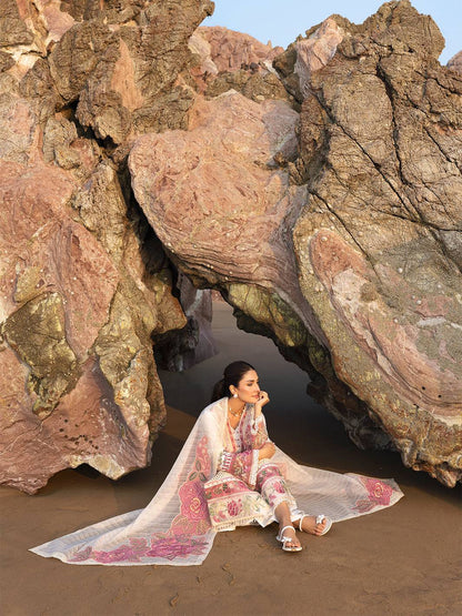 Mahnur | Sirena Luxury Lawn 25 | Magnolia by Maria Faisal - Registered Vendor of : Mahnur - type : Ladies Clothes - 100% original wedding dresses