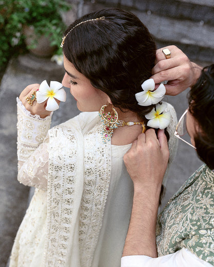 Mushq | Saugaat Pret | Mahjabeen - Luxury Dress - available at Maria Faisal in UK and USA.