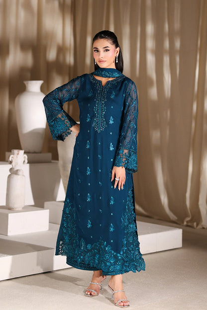 Azure | Azure Luxe | Majestic Teal - Luxury Dress - available at Maria Faisal in UK and USA.