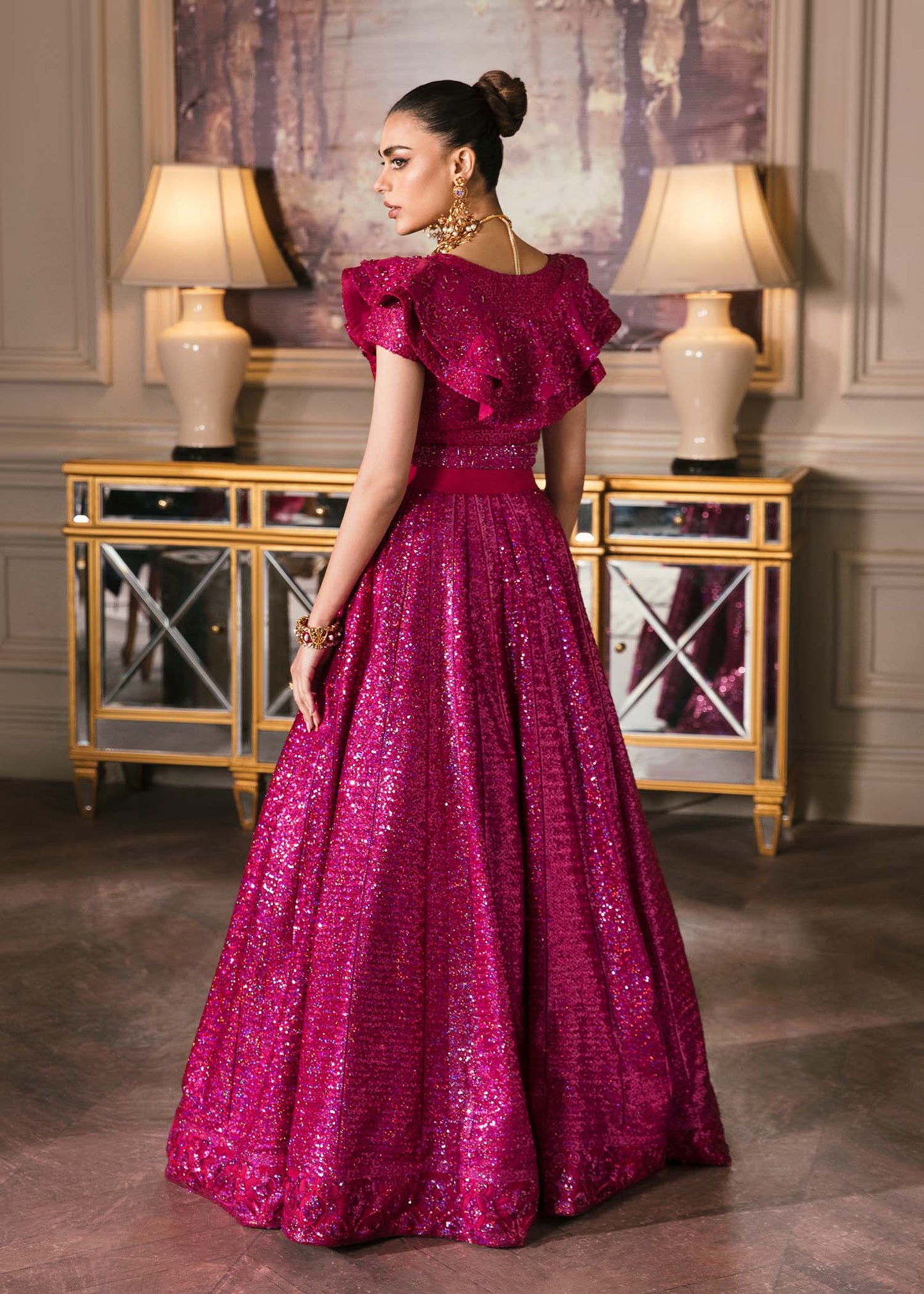 Waqas Shah | Malika - E - Elizabeth | FUCHSIA - Maria Faisal