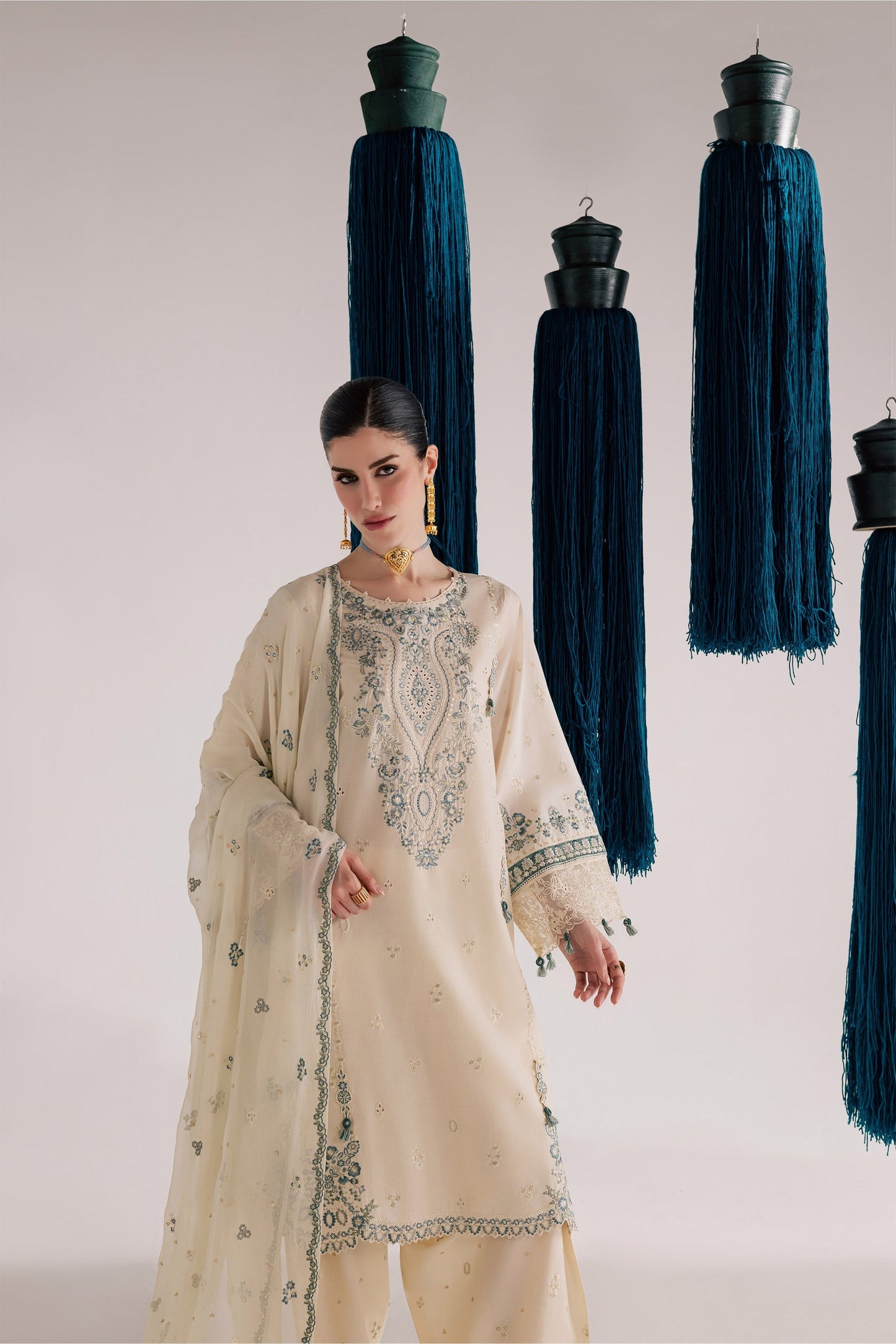 Batik | Festive Eid 26 | Mana - Luxury Dress - available at Maria Faisal in UK and USA.