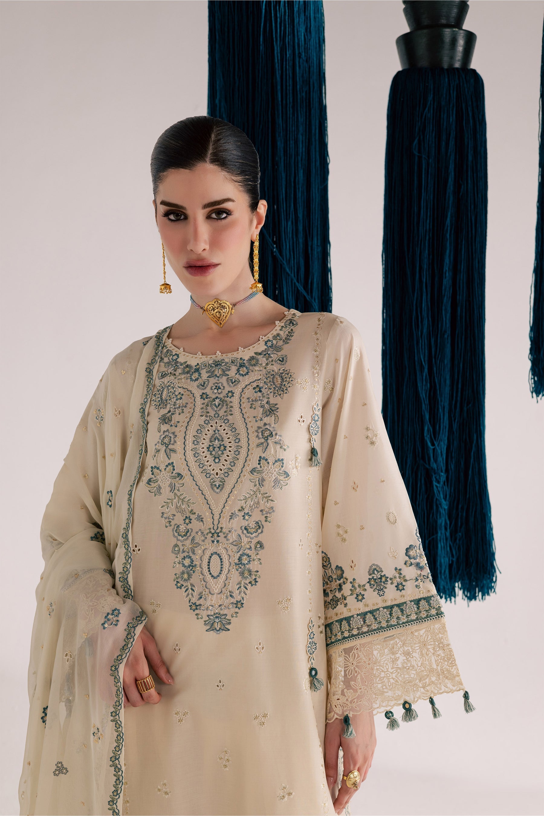 Batik | Festive Eid 26 | Mana - Luxury Dress - available at Maria Faisal in UK and USA.