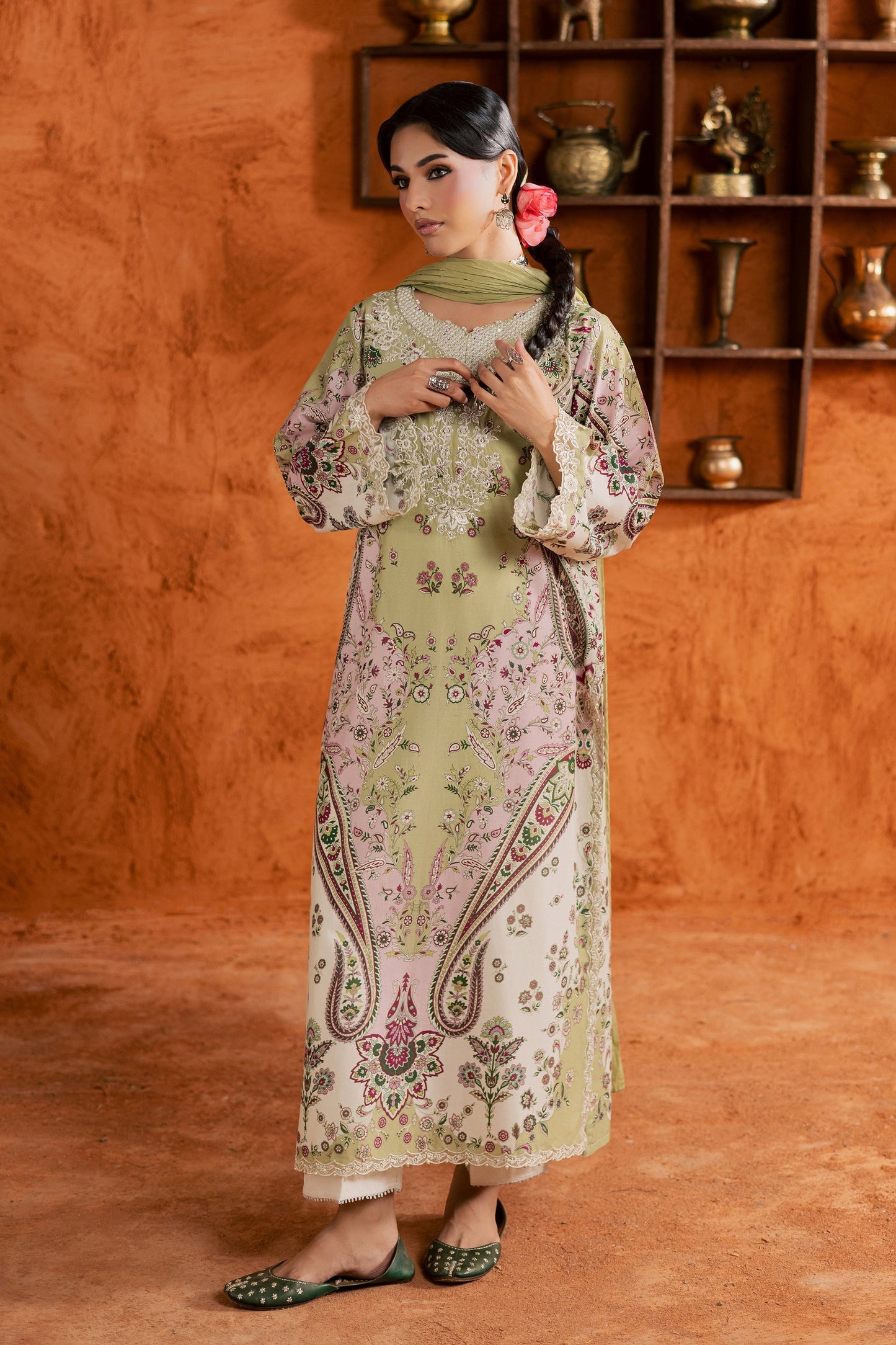 Batik | Festive Eid 26 | Margot - Luxury Dress - available at Maria Faisal in UK and USA.