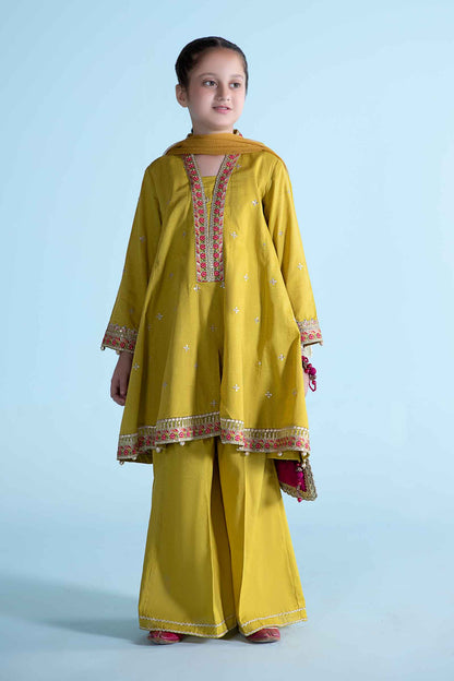 Maria B | 3 Piece Dyed Dobby Lawn Suit | MKD-EA24-10 by Maria Faisal - Registered Vendor of : Maria B - type : Kids Clothes - 100% original wedding dresses