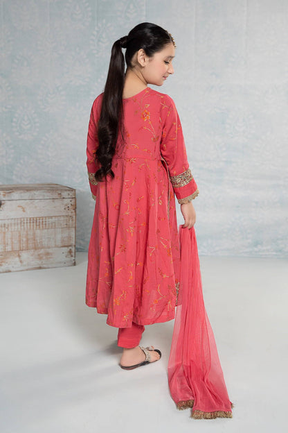 Maria B | 3 Piece Embroidered Jacquard Broshiasuit | MKD-EF24-23 by Maria Faisal - Registered Vendor of : Maria B - type : Kids Clothes - 100% original wedding dresses