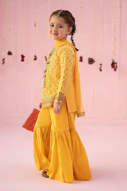 Maria B | 3 Piece Embroidered Lawn Suit | MKD-EF24-09 by Maria Faisal - Registered Vendor of : Maria B - type : Kids Clothes - 100% original wedding dresses