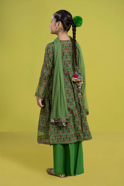 Maria B | 3 Piece Embroidered Lawn Suit | MKD-EF24-36 by Maria Faisal - Registered Vendor of : Maria B - type : Kids Clothes - 100% original wedding dresses