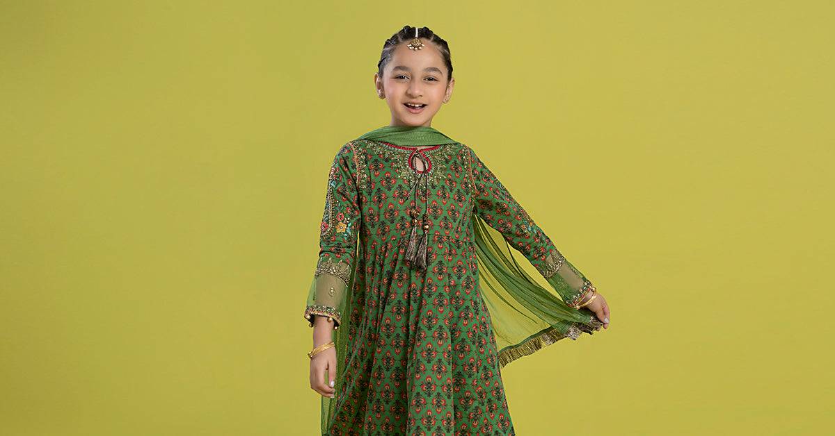 Maria B | 3 Piece Embroidered Lawn Suit | MKD-EF24-36 by Maria Faisal - Registered Vendor of : Maria B - type : Kids Clothes - 100% original wedding dresses