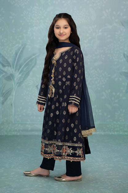 Maria B | 3 Piece Embroidered Suit | MKD-EF23-31R1 by Maria Faisal - Registered Vendor of : Maria B - type : Kids Clothes - 100% original wedding dresses