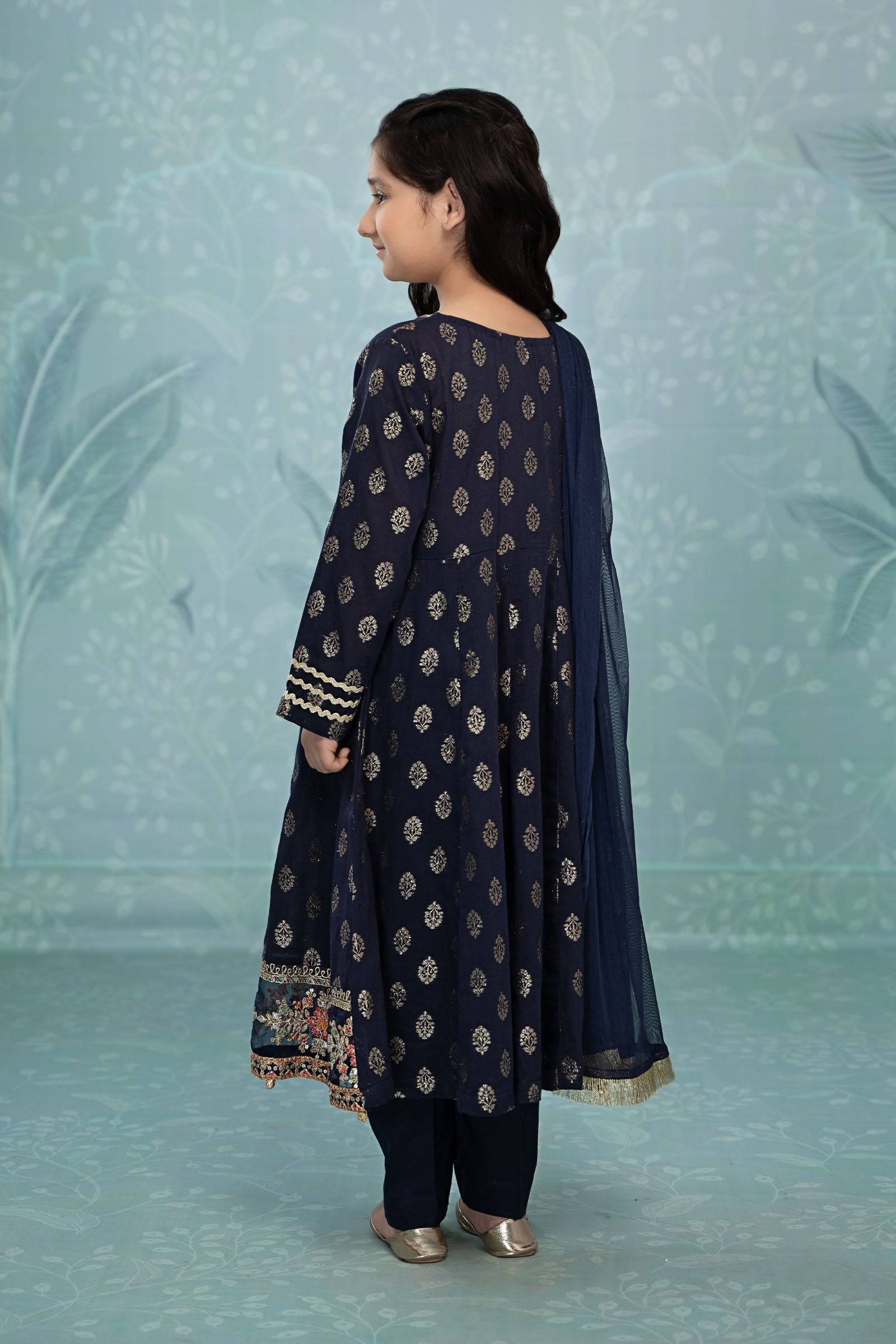 Maria B | 3 Piece Embroidered Suit | MKD-EF23-31R1 by Maria Faisal - Registered Vendor of : Maria B - type : Kids Clothes - 100% original wedding dresses