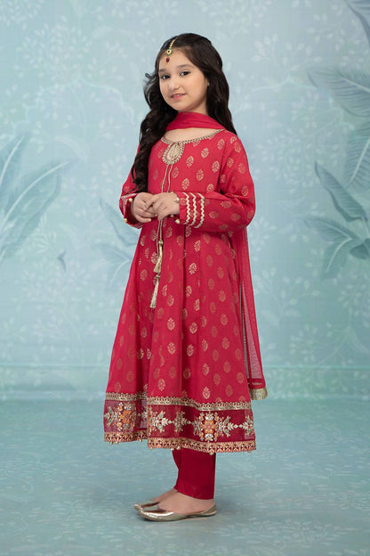 Maria B | 3 Piece Embroidered Suit | MKD-EF23-31R1 by Maria Faisal - Registered Vendor of : Maria B - type : Kids Clothes - 100% original wedding dresses