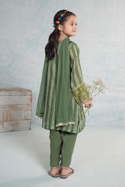 Maria B | 3 Piece Embroidered Yarn Dyed Suit | MKD-EF24-03 by Maria Faisal - Registered Vendor of : Maria B - type : Kids Clothes - 100% original wedding dresses