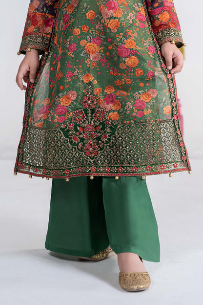 Maria B | 3 Piece Printed Cotton Masoori Suit | MKD-EA24-04 by Maria Faisal - Registered Vendor of : Maria B - type : Kids Clothes - 100% original wedding dresses