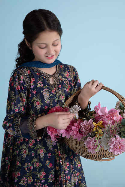 Maria B | 3 Piece Printed Lawn Suit | MKD-EA24-21 by Maria Faisal - Registered Vendor of : Maria B - type : Kids Clothes - 100% original wedding dresses