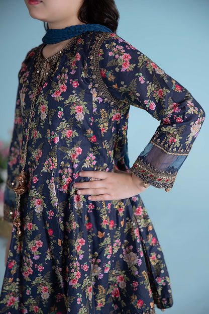 Maria B | 3 Piece Printed Lawn Suit | MKD-EA24-21 by Maria Faisal - Registered Vendor of : Maria B - type : Kids Clothes - 100% original wedding dresses