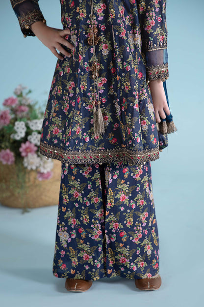 Maria B | 3 Piece Printed Lawn Suit | MKD-EA24-21 by Maria Faisal - Registered Vendor of : Maria B - type : Kids Clothes - 100% original wedding dresses