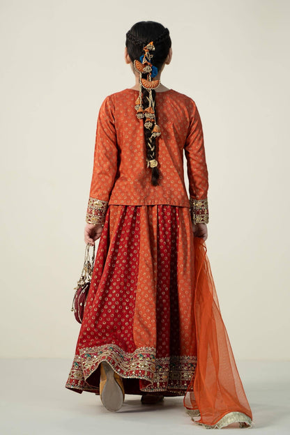 Maria B | 3 Piece Printed Linen Suit | MKD-W24-20 by Maria Faisal - Registered Vendor of : Maria B - type : Kids Clothes - 100% original wedding dresses