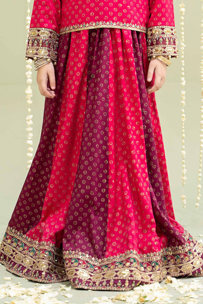 Maria B | 3 Piece Printed Linen Suit | MKD-W24-20 by Maria Faisal - Registered Vendor of : Maria B - type : Kids Clothes - 100% original wedding dresses