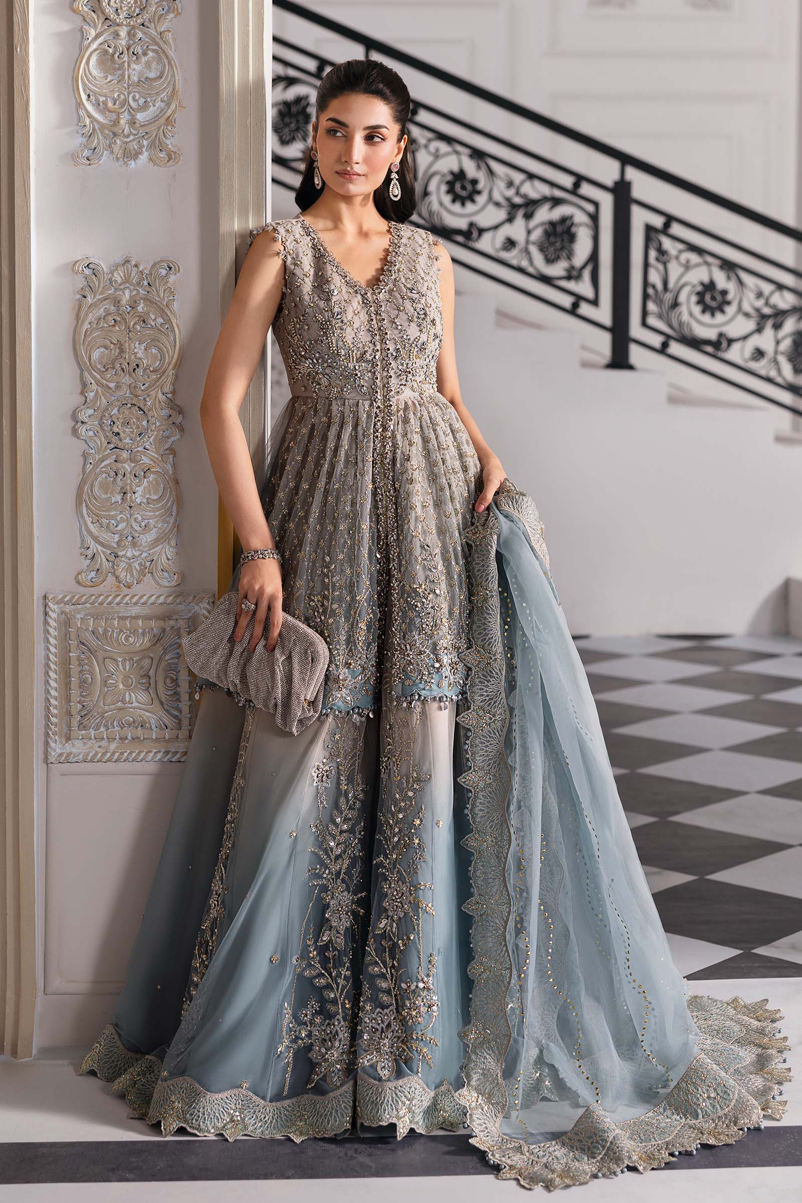 Maria B | Mbroidered 2025 | BD-3002 by Maria Faisal - Registered Vendor of : Maria B - type : Ladies Clothes - 100% original wedding dresses