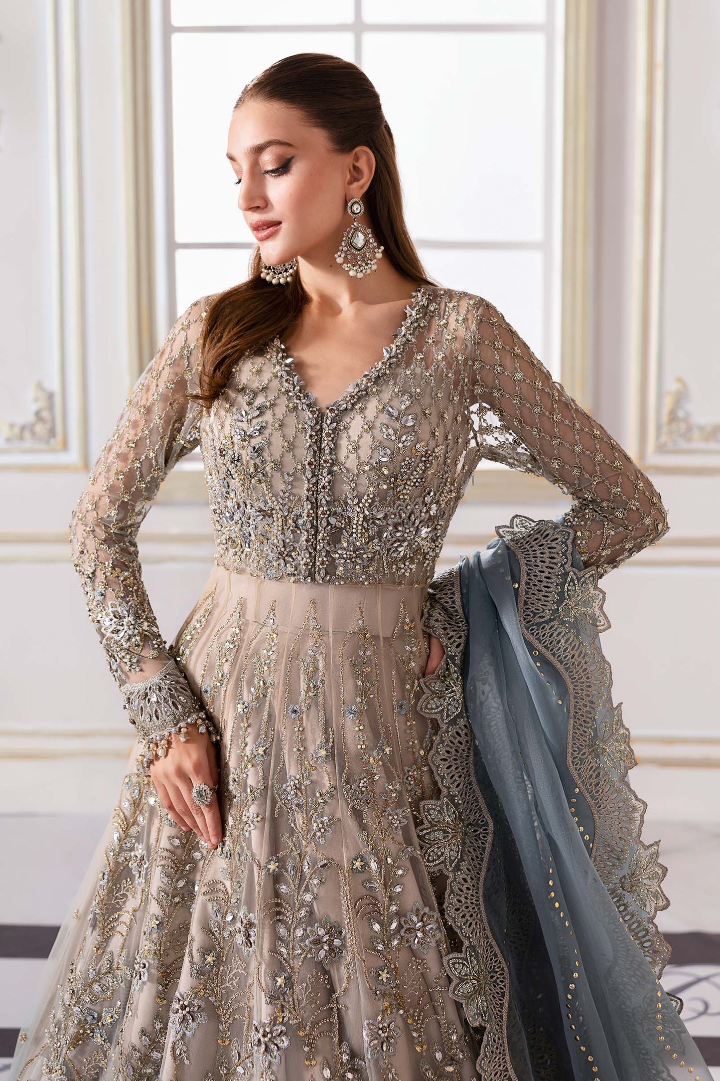Maria B | Mbroidered 2025 | BD-3002 by Maria Faisal - Registered Vendor of : Maria B - type : Ladies Clothes - 100% original wedding dresses