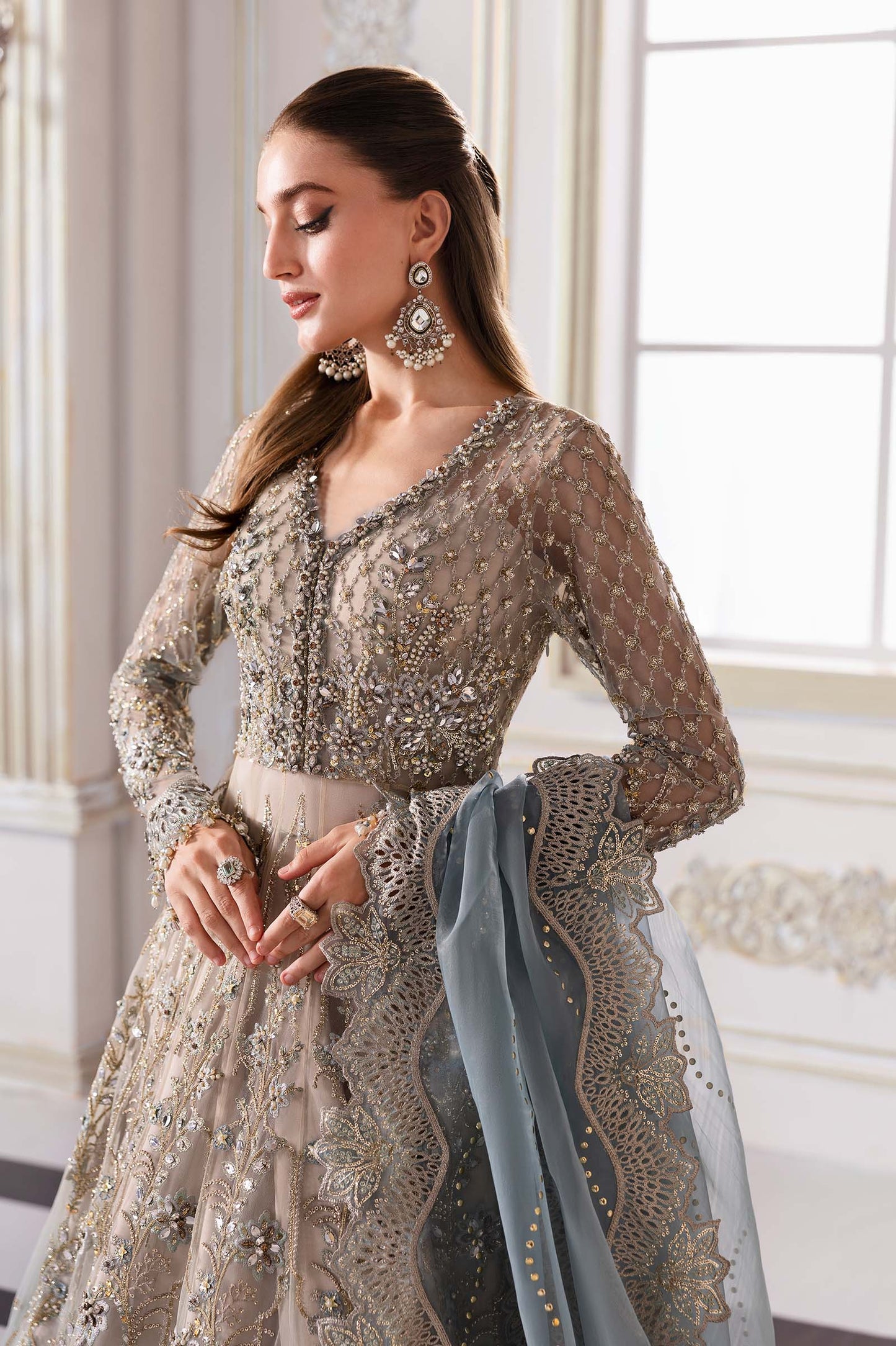 Maria B | Mbroidered 2025 | BD-3002 by Maria Faisal - Registered Vendor of : Maria B - type : Ladies Clothes - 100% original wedding dresses