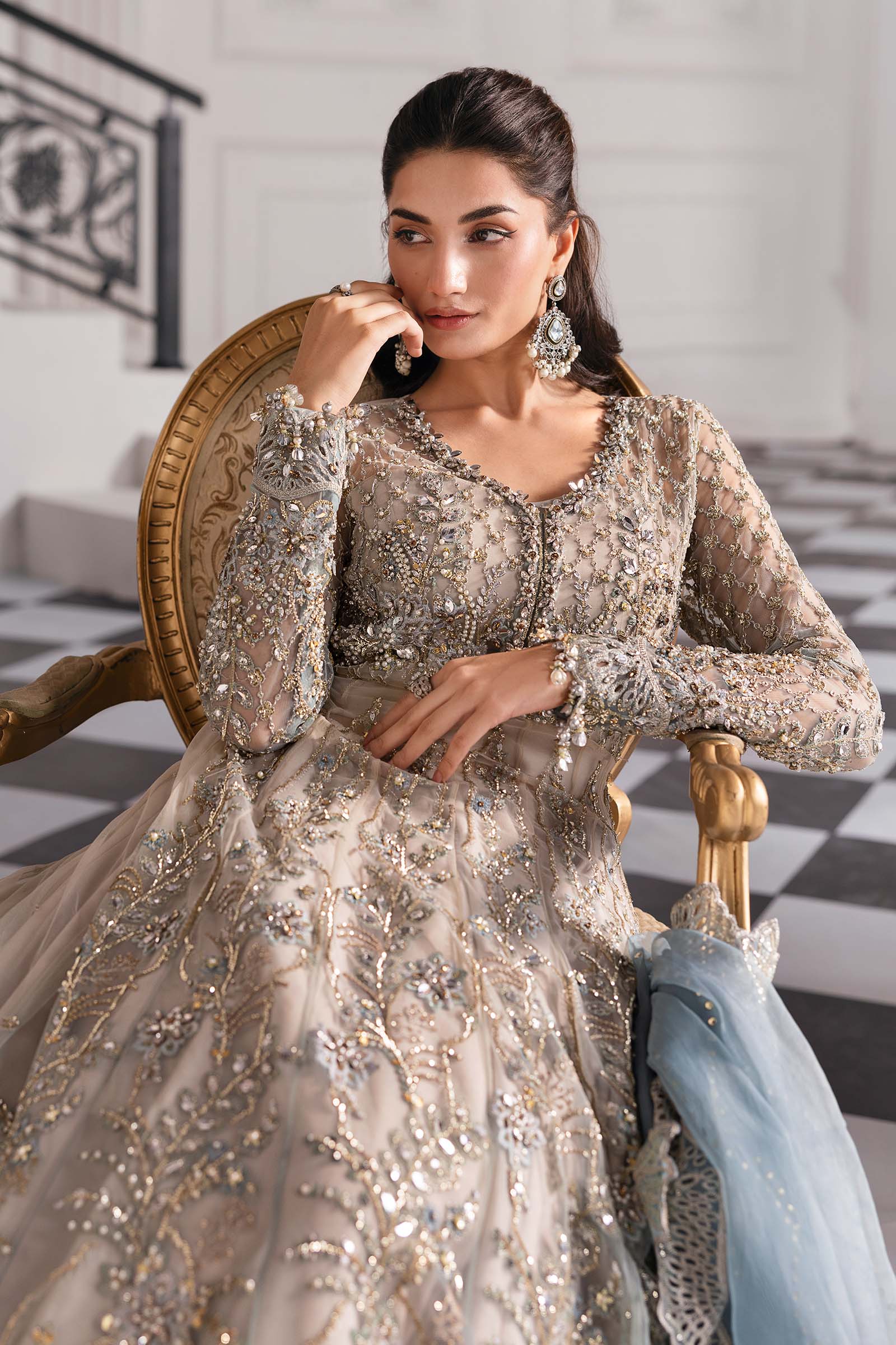 Maria B | Mbroidered 2025 | BD-3002 by Maria Faisal - Registered Vendor of : Maria B - type : Ladies Clothes - 100% original wedding dresses