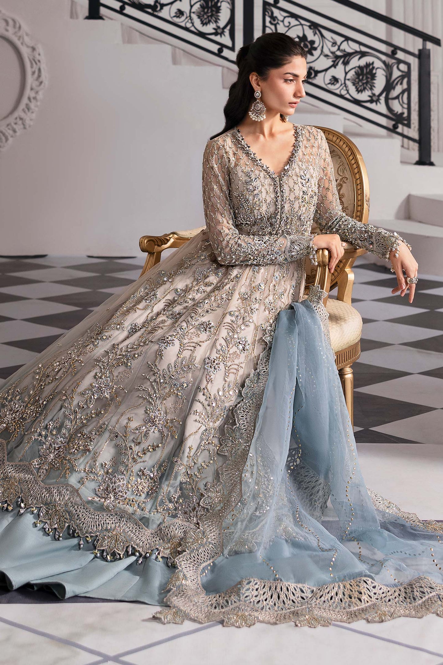 Maria B | Mbroidered 2025 | BD-3002 by Maria Faisal - Registered Vendor of : Maria B - type : Ladies Clothes - 100% original wedding dresses