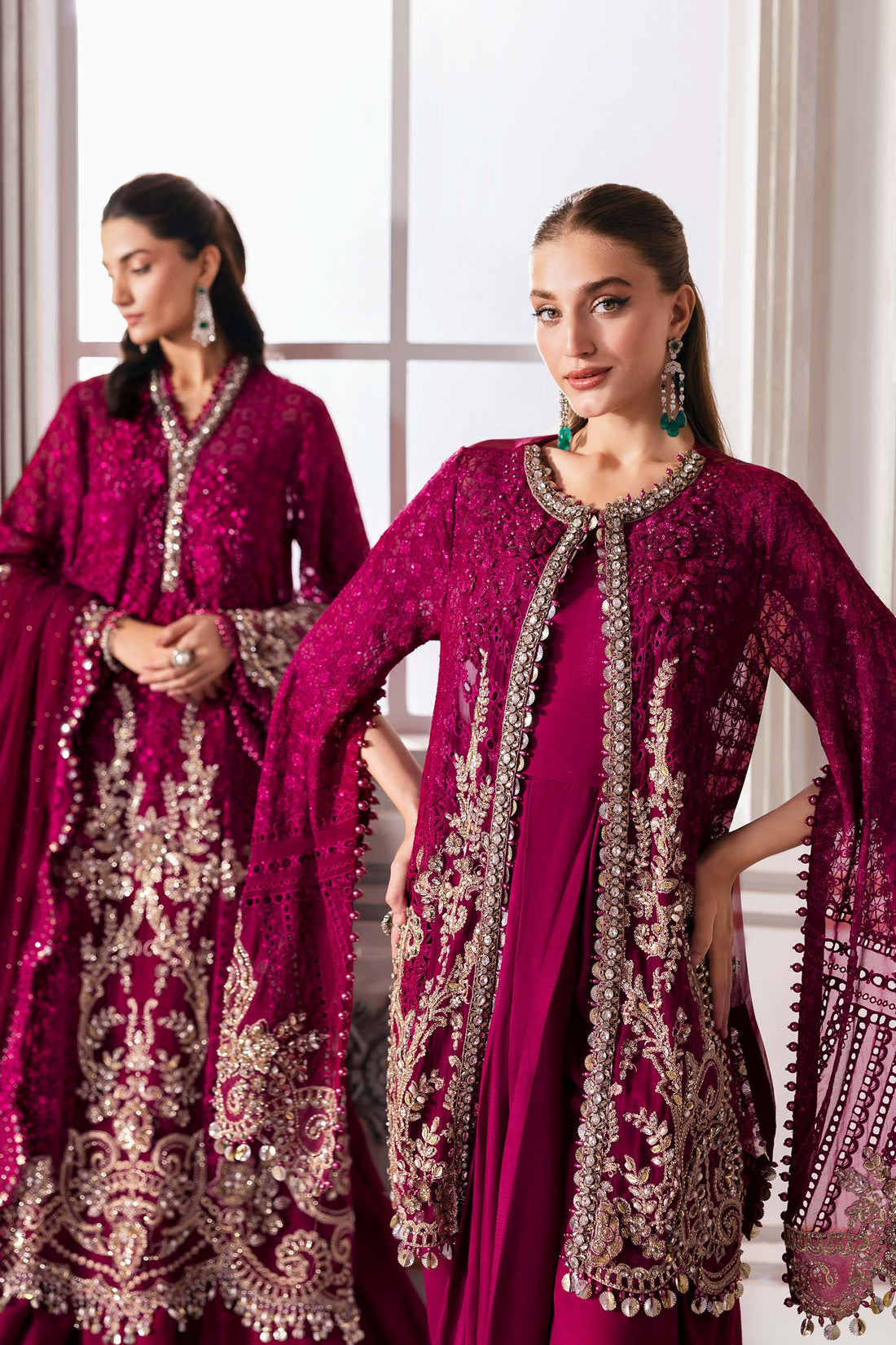Maria B Mbroidered 2025 BD-3003 Magenta dress - Maria Faisal 