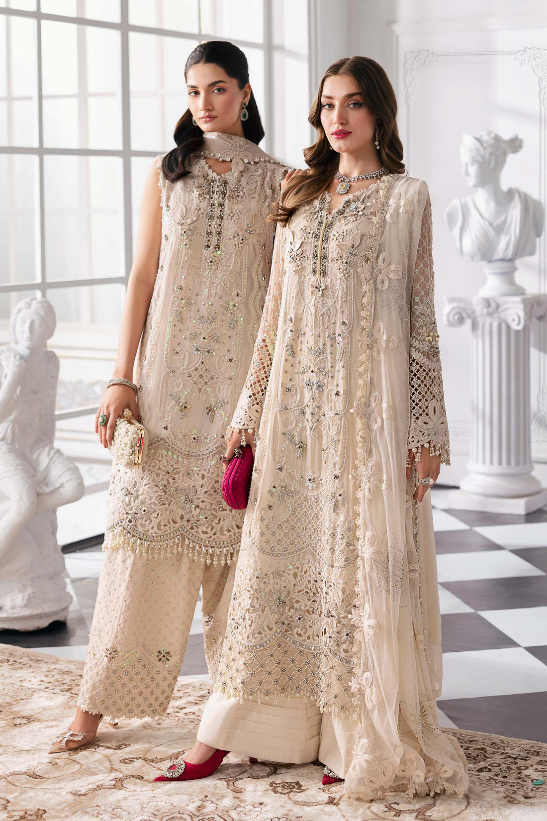 Maria B Mbroidered 2025 BD-3007 Off White dress - Maria Faisal 