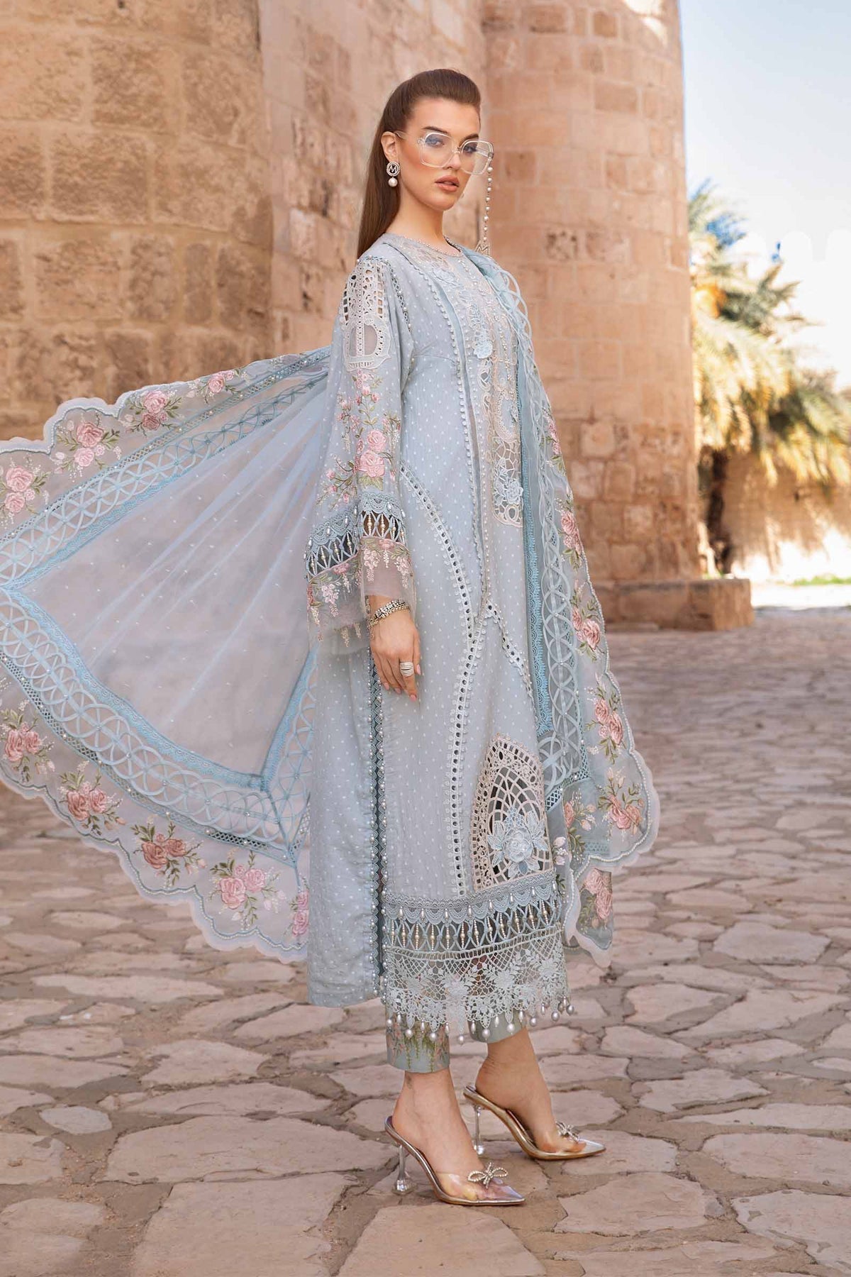 Maria B | Voyage a' Luxe Lawn | D-2410-B - Ladies Clothes - Maria Faisal