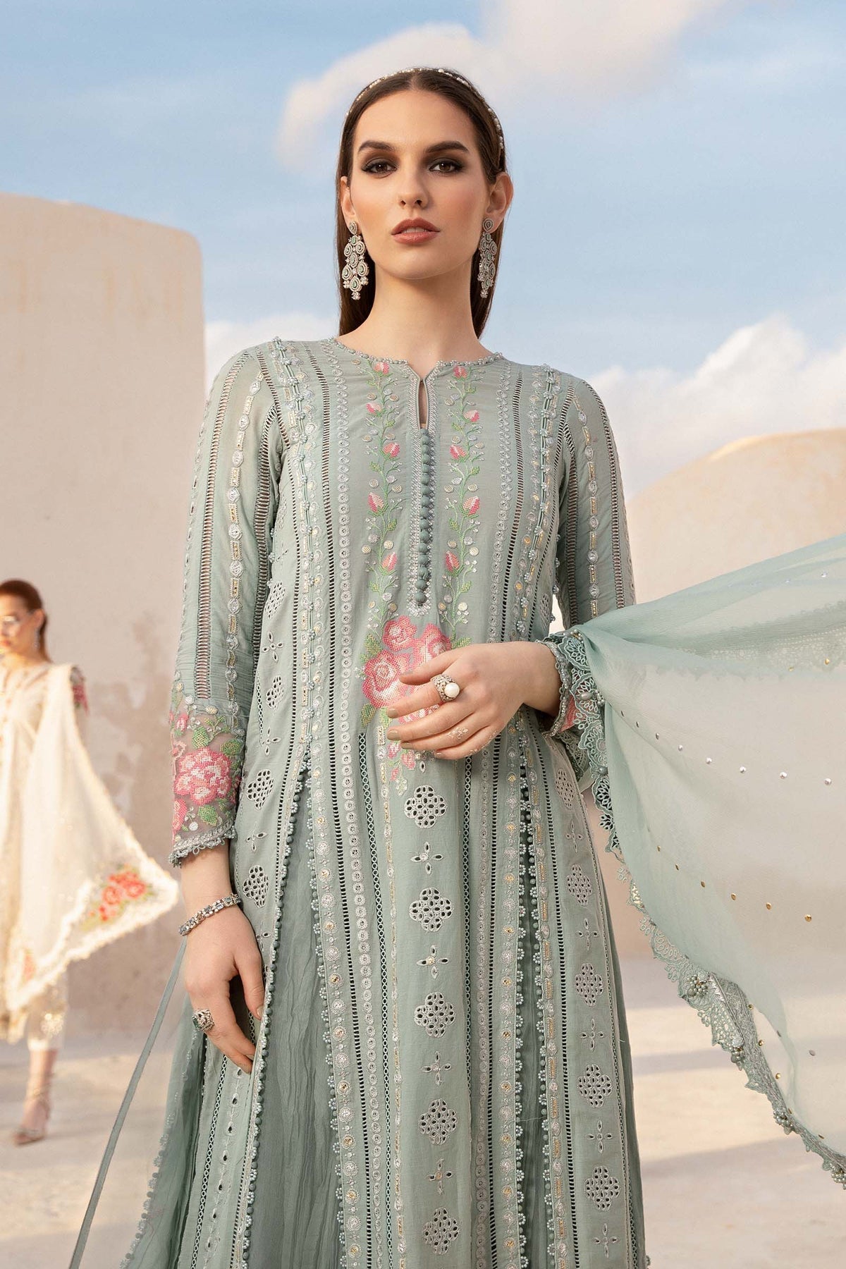 Maria B | Voyage a' Luxe Lawn | D-2412-B - Ladies Clothes - Maria Faisal
