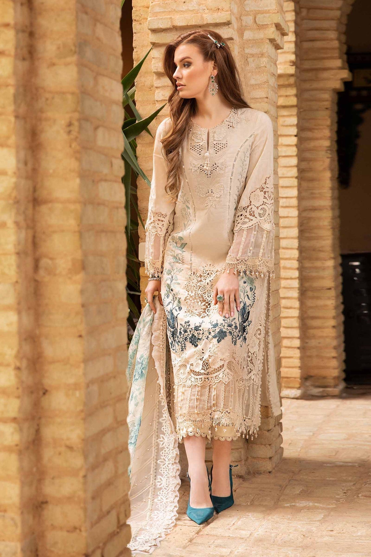 Maria B | Voyage a' Luxe Lawn | D-2414-B - Ladies Clothes - Maria Faisal