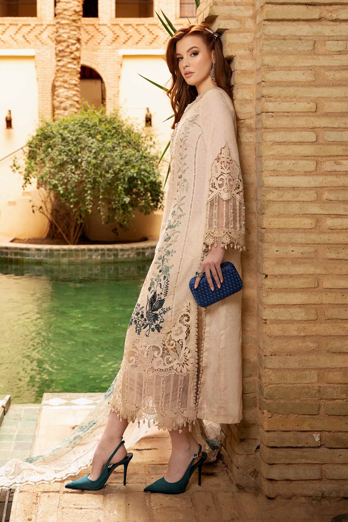Maria B | Voyage a' Luxe Lawn | D-2414-B - Ladies Clothes - Maria Faisal