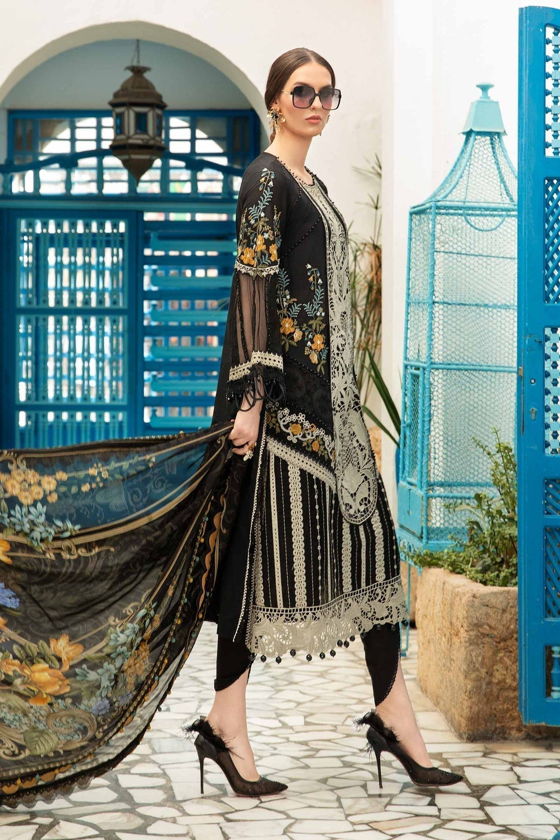 Maria B | Voyage a' Luxe Lawn | D-2415-B - Ladies Clothes - Maria Faisal