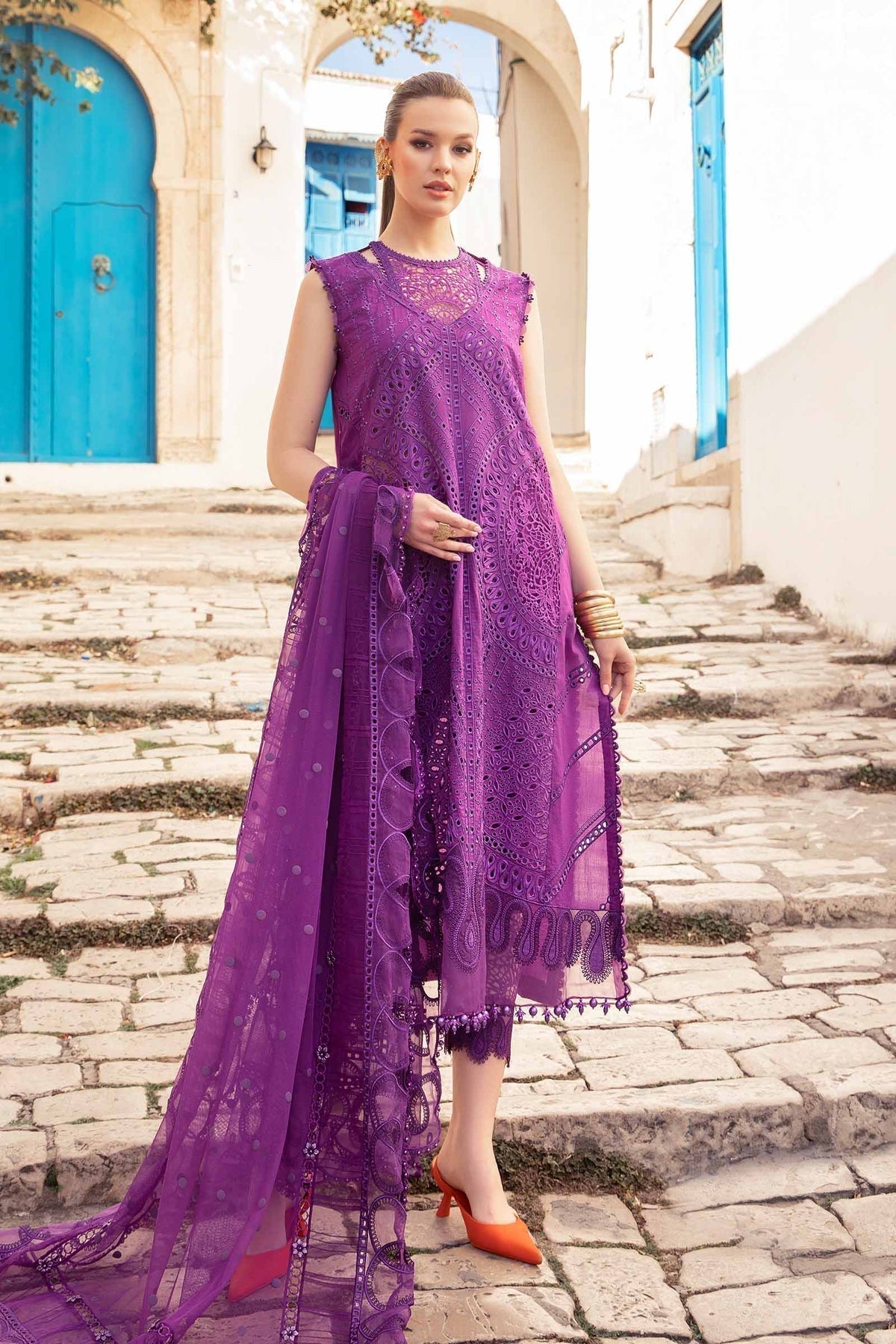 Maria B | Voyage a' Luxe Lawn | D-2402-B - Ladies Clothes - Maria Faisal