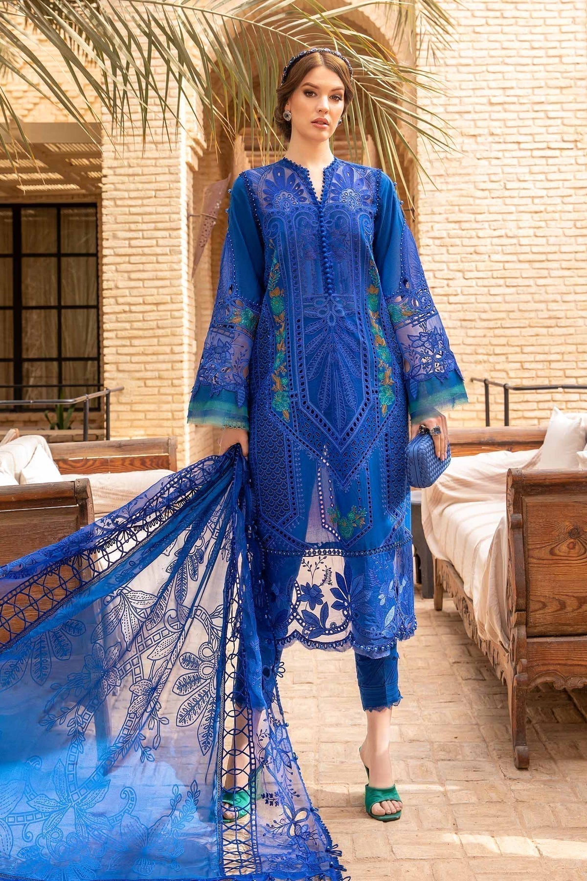 Maria B | Voyage a' Luxe Lawn | D-2404-B - Ladies Clothes - Maria Faisal