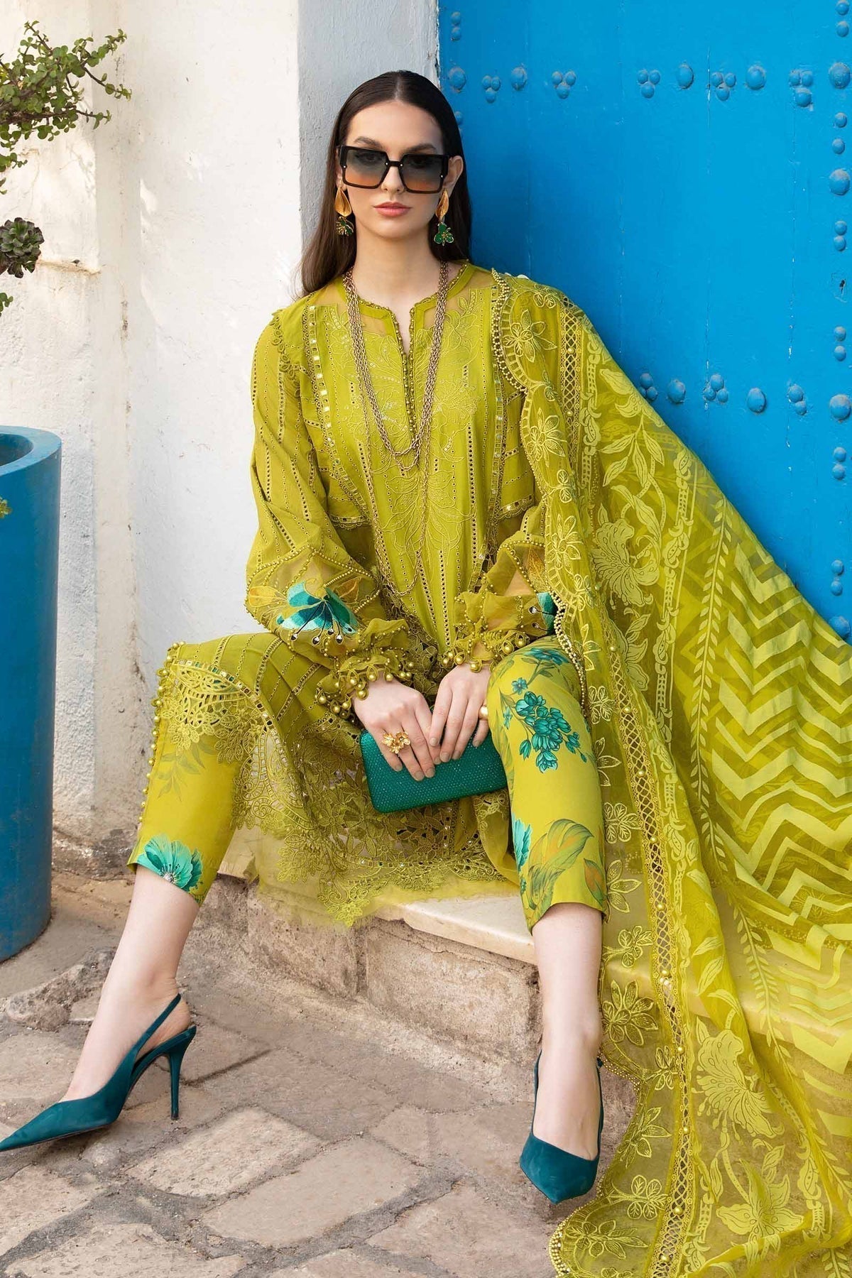 Maria B | Voyage a' Luxe Lawn | D-2408-A - Ladies Clothes - Maria Faisal