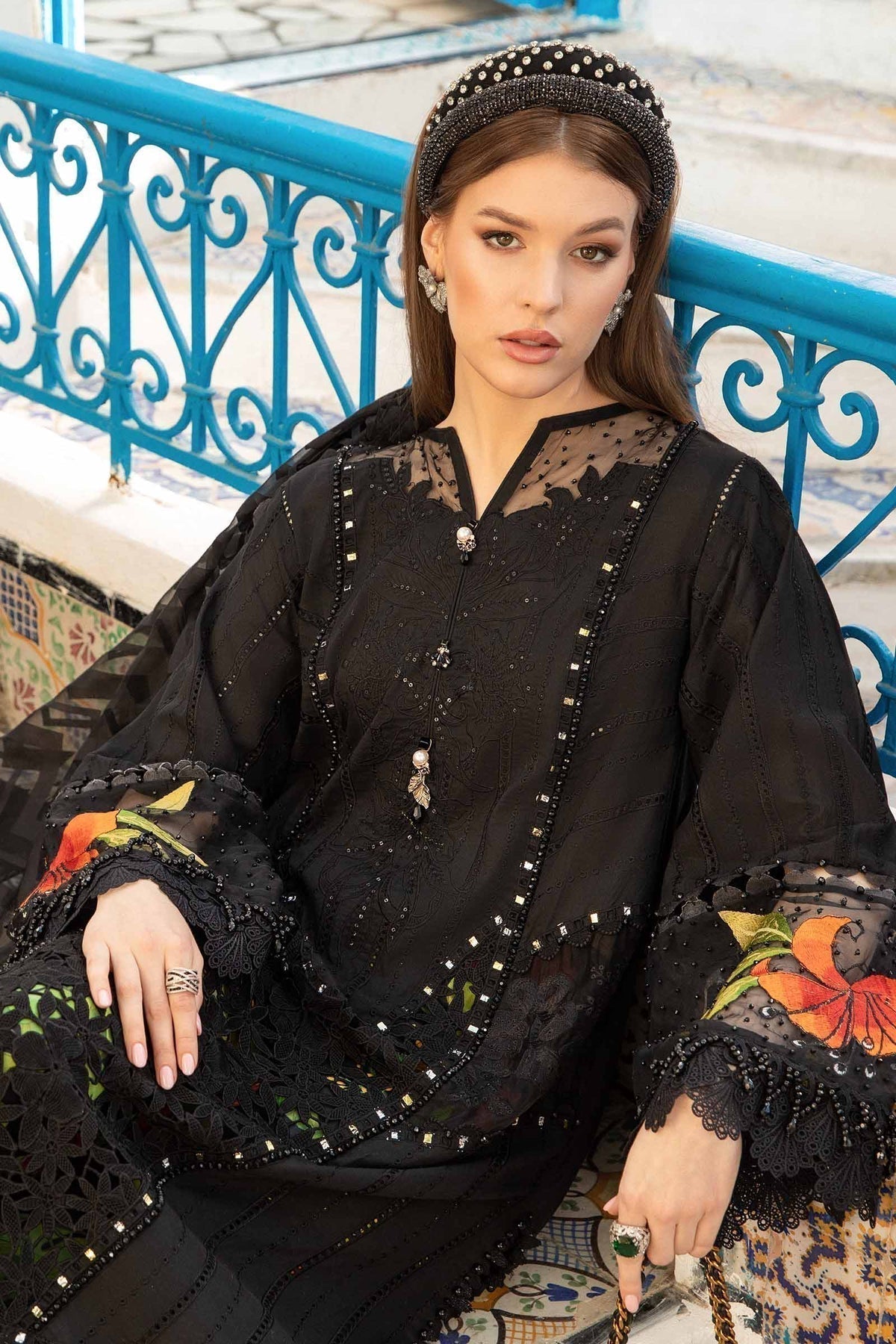 Maria B | Voyage a' Luxe Lawn | D-2408-B - Ladies Clothes - Maria Faisal