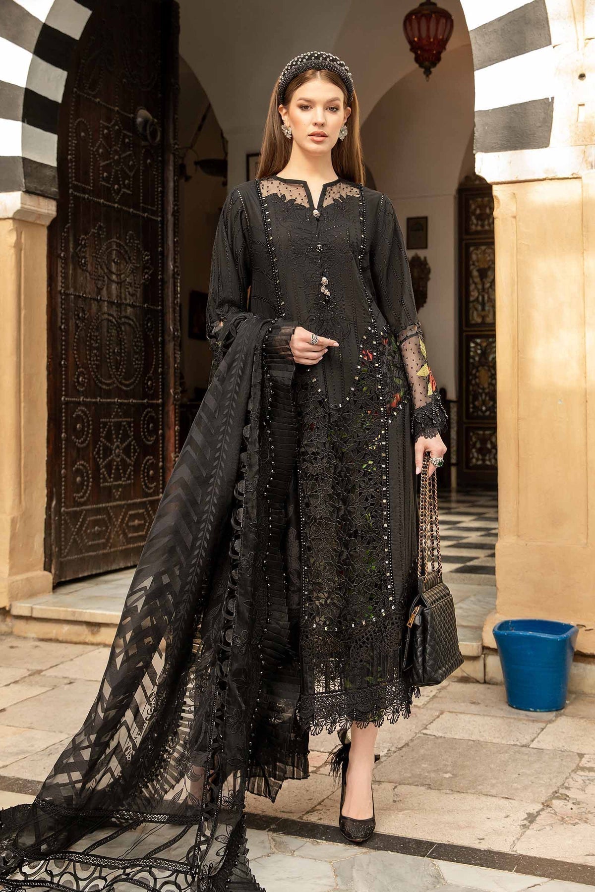 Maria B | Voyage a' Luxe Lawn | D-2408-B - Ladies Clothes - Maria Faisal