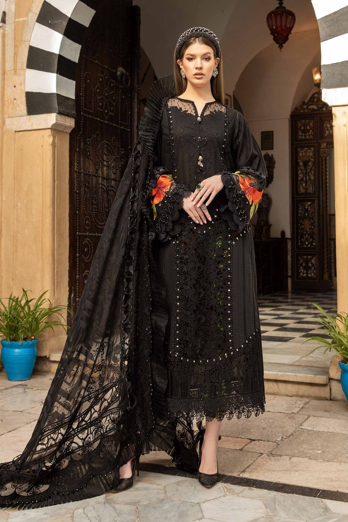 Maria B | Voyage a' Luxe Lawn | D-2408-B - Ladies Clothes - Maria Faisal