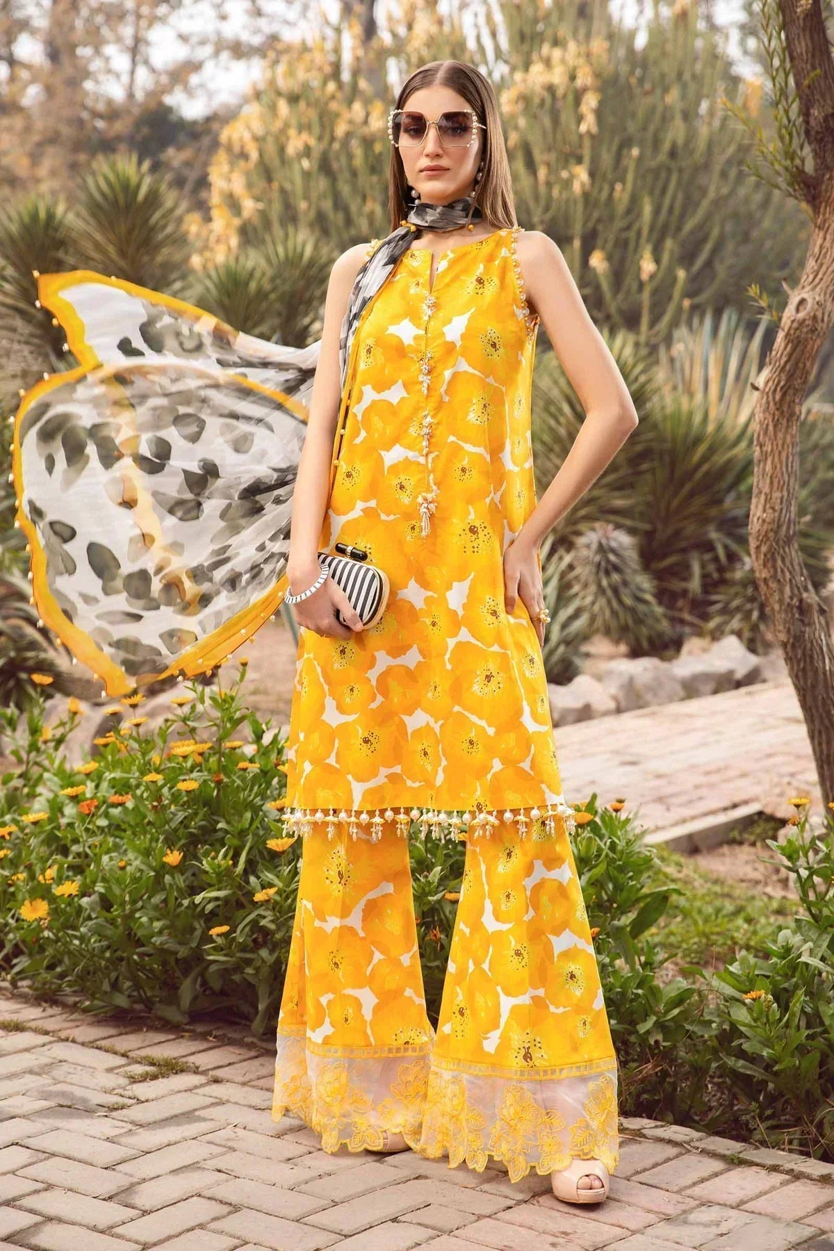 Maria B | M Prints Spring 24 | MPT-2112-B - Ladies Clothes - Maria Faisal