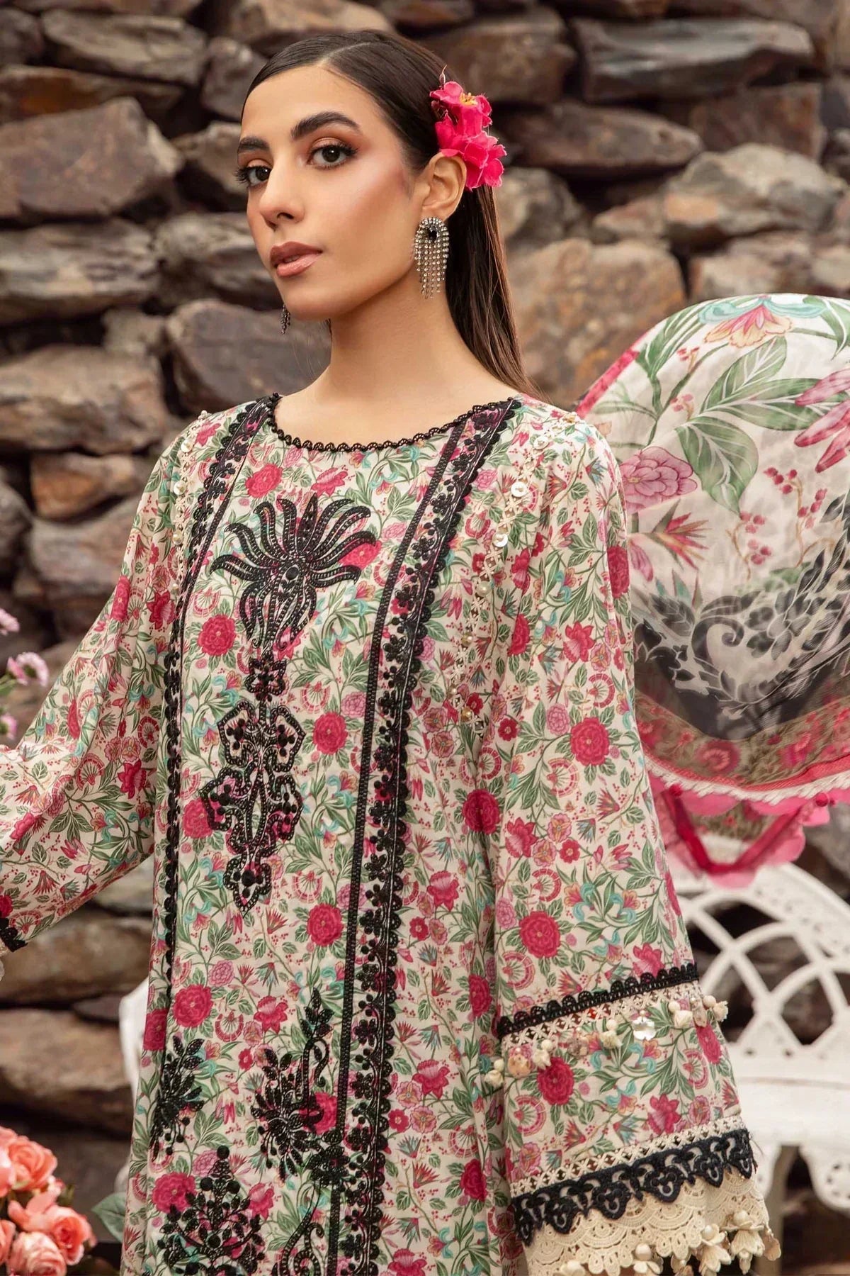 Maria B | M Prints Spring 24 | MPT-2113-A - Ladies Clothes - Maria Faisal