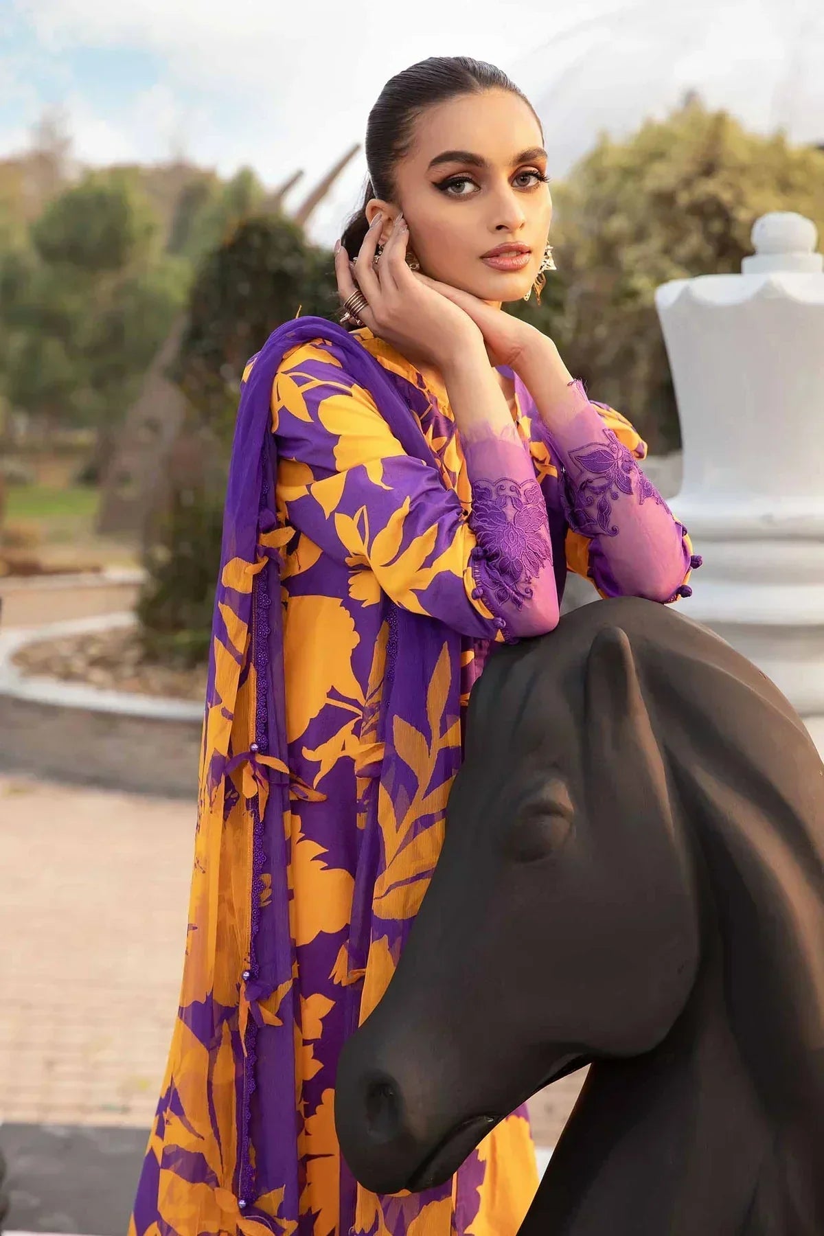 Maria B | M Prints Spring 24 | MPT-2111-A - Ladies Clothes - Maria Faisal