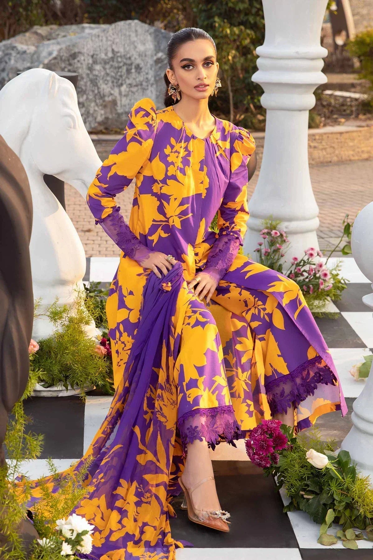 Maria B | M Prints Spring 24 | MPT-2111-A - Ladies Clothes - Maria Faisal