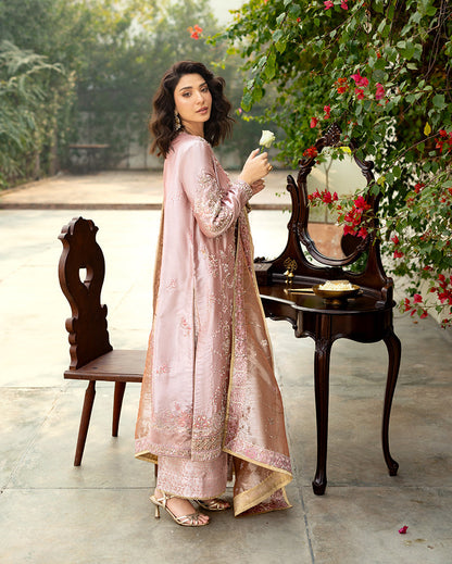 Mushq | Sunehri Lama Silk | Marium - Formal Dress - available at Maria Faisal in UK and USA.