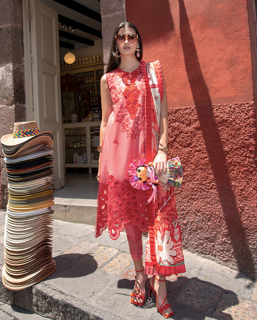 Mushq | Odyssey Lawn 26 | Marta - Luxury Dress - available at Maria Faisal in UK and USA.