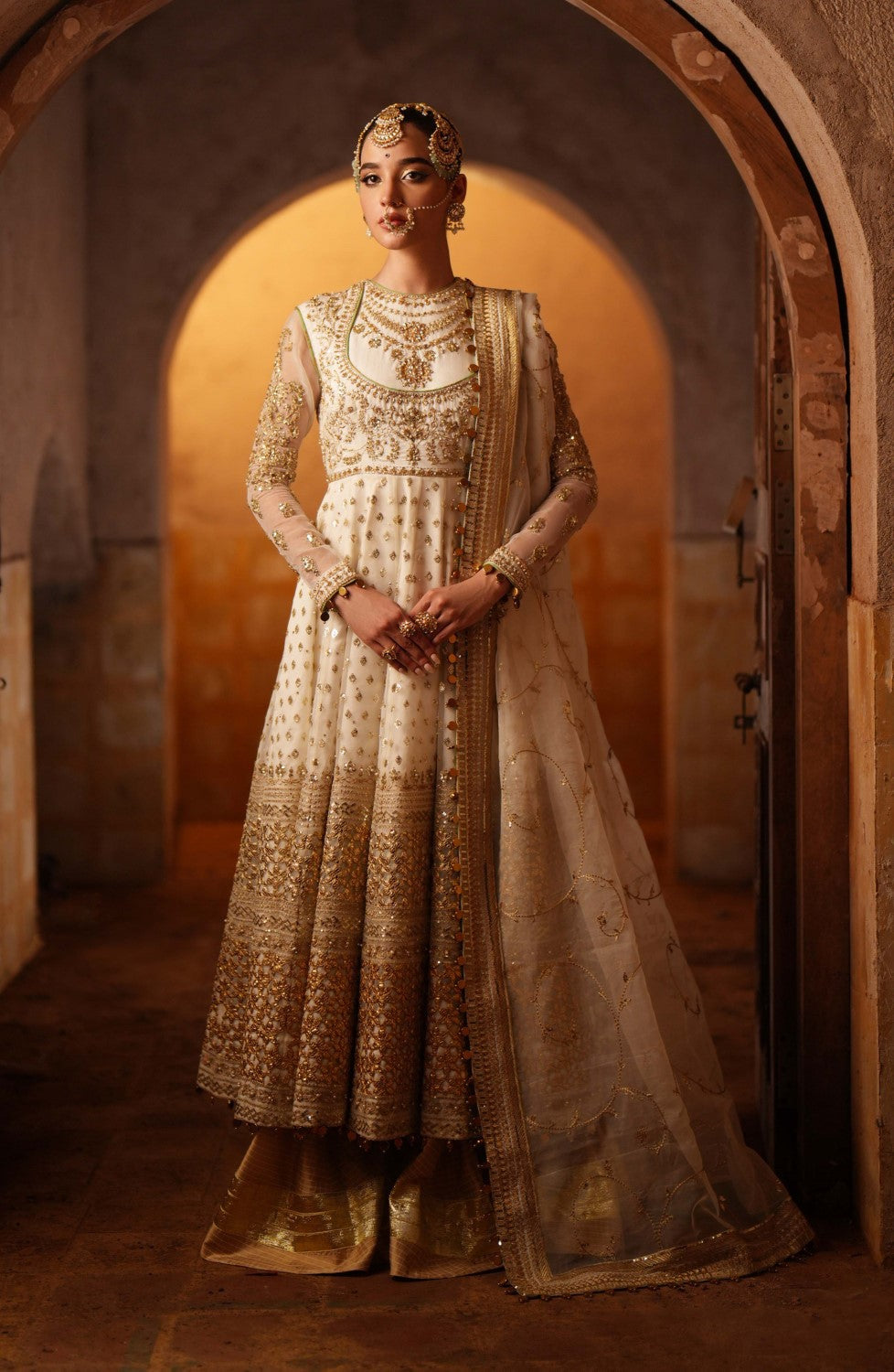 Maryum N Maria | Gul Posh Wedding Formals | Chand Bali - MS40066 - Ladies Clothes - Maria Faisal
