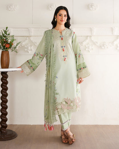 Roheenaz | Sunlit Tales Printed Embroidered Edit | Meadow Glow - Luxury Dress - available at Maria Faisal in UK and USA.